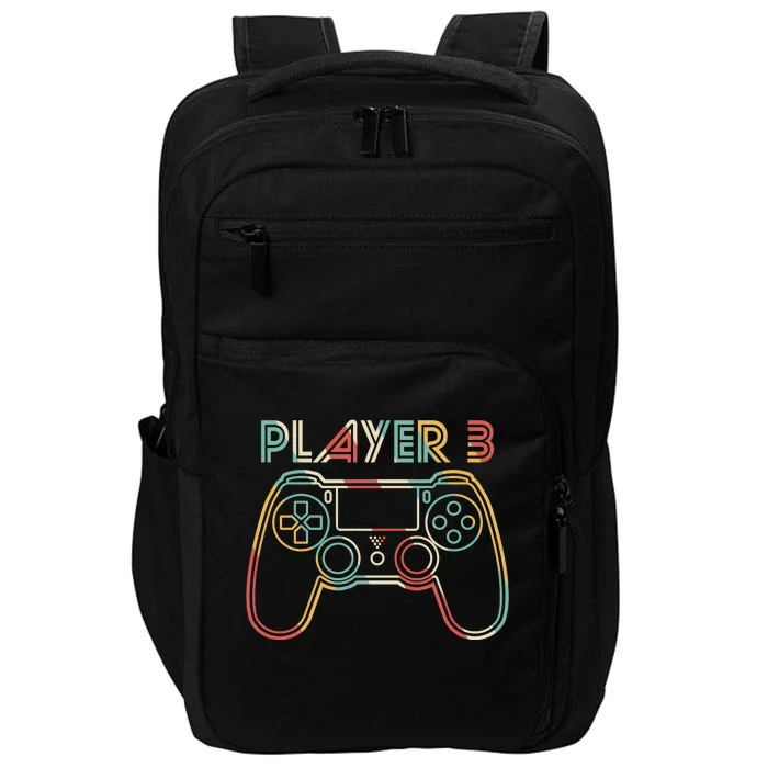 Retro Matching Player 3 Video Gamer Impact Tech Backpack