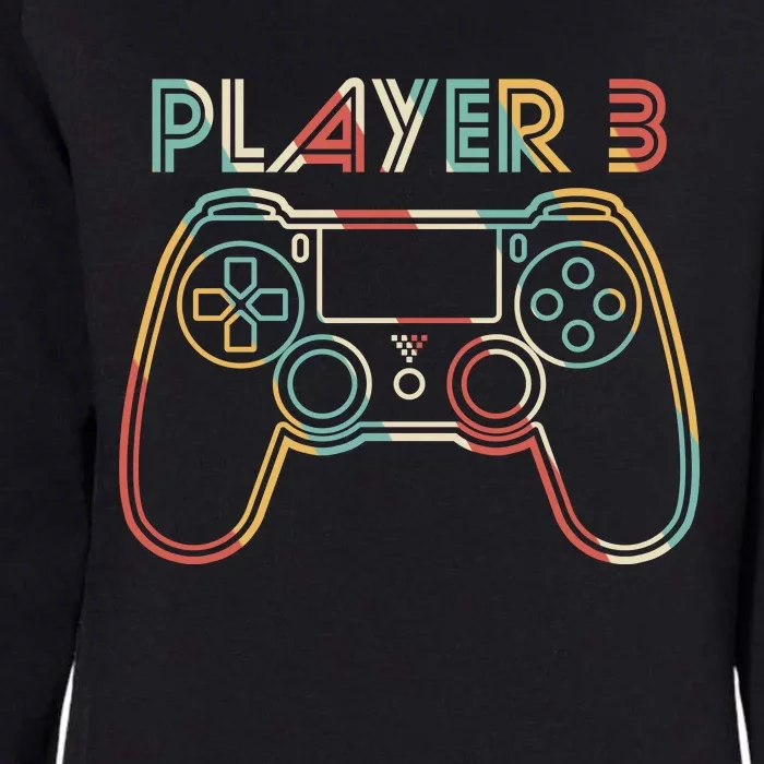 Retro Matching Player 3 Video Gamer Womens California Wash Sweatshirt