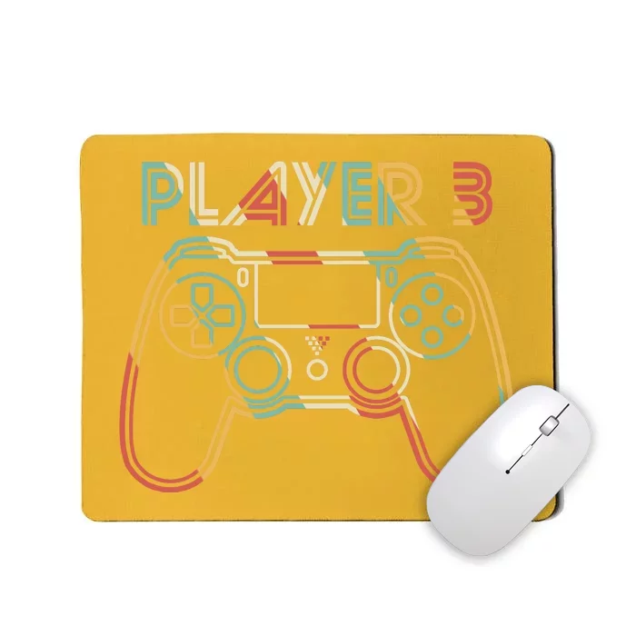 Retro Matching Player 3 Video Gamer Mousepad