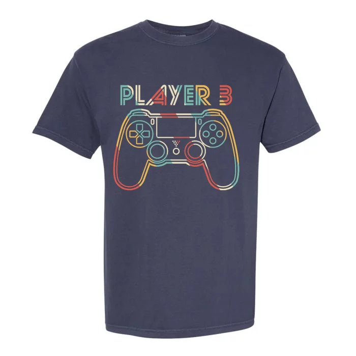 Retro Matching Player 3 Video Gamer Garment-Dyed Heavyweight T-Shirt