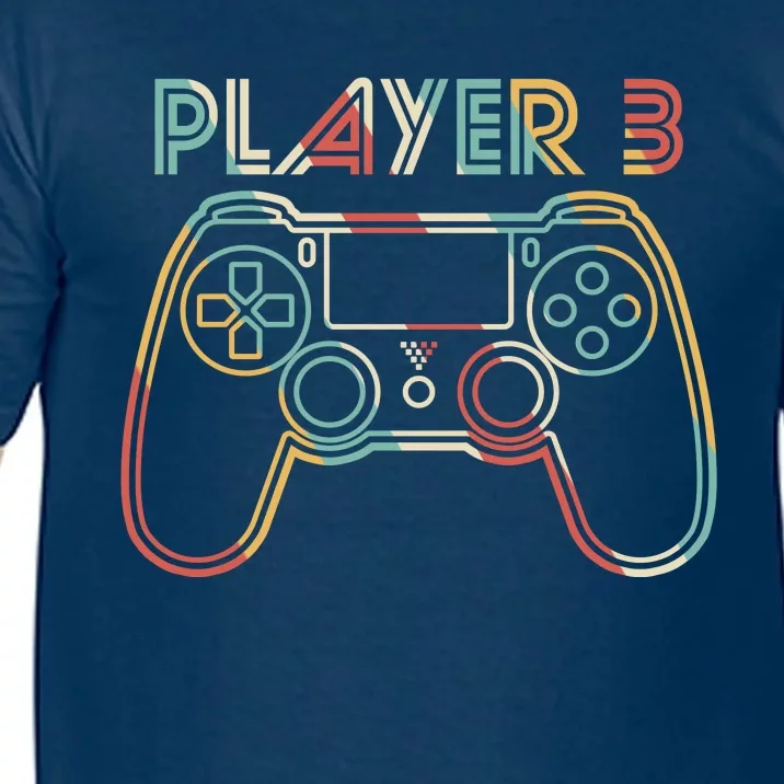 Retro Matching Player 3 Video Gamer Comfort Colors T-Shirt