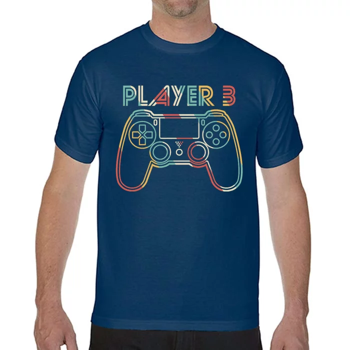 Retro Matching Player 3 Video Gamer Comfort Colors T-Shirt