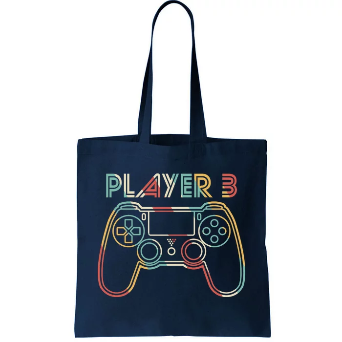 Retro Matching Player 3 Video Gamer Tote Bag