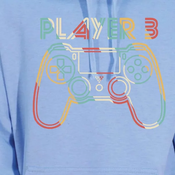 Retro Matching Player 3 Video Gamer Unisex Surf Hoodie