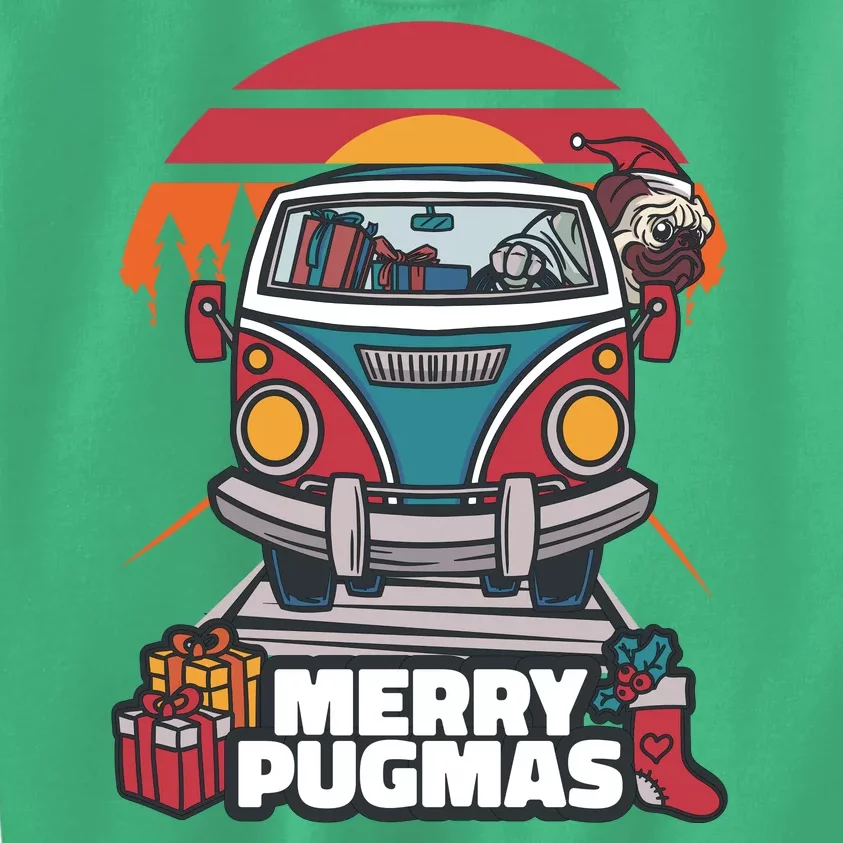 Retro Merry Pugmas Kids Sweatshirt