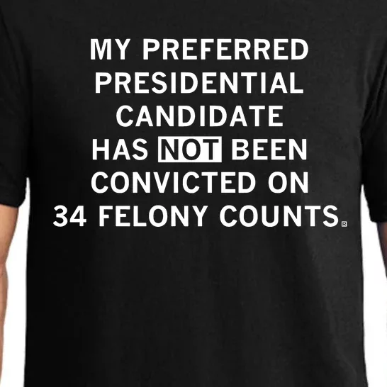 Raygunsite My Preferred Presidential Candidate Has Not Been Convicted On 34 Felo Pajama Set