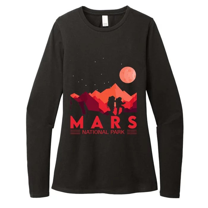 Red Mars Planet Space National Park Womens CVC Long Sleeve Shirt