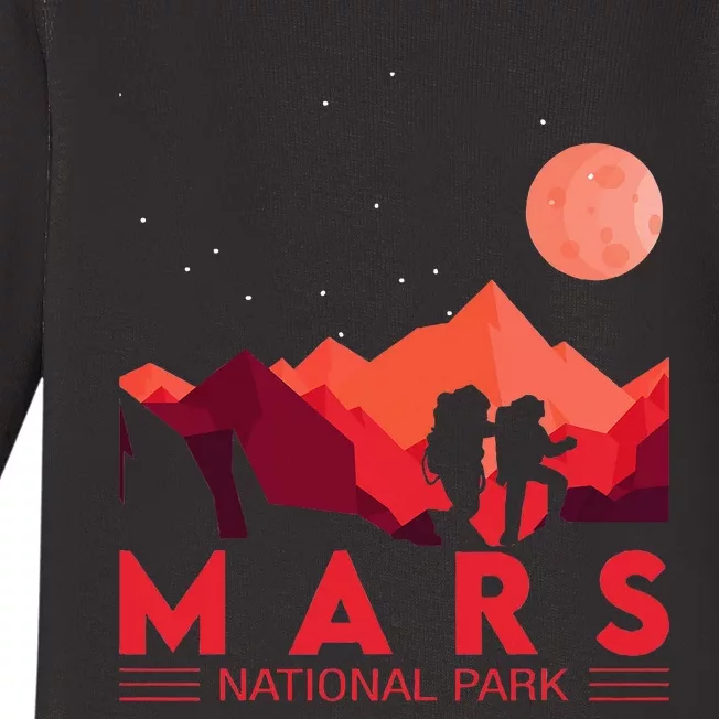 Red Mars Planet Space National Park Baby Long Sleeve Bodysuit