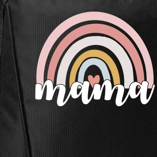 Retro Mama Pink Rainbow Cute Mothers Day City Backpack