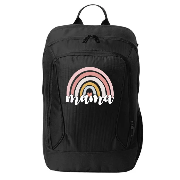 Retro Mama Pink Rainbow Cute Mothers Day City Backpack