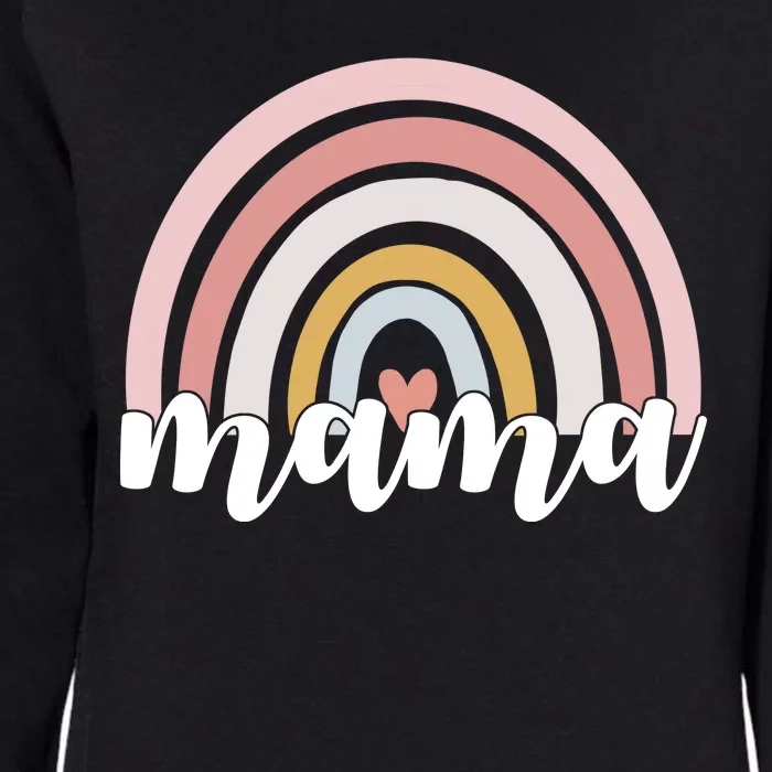 Retro Mama Pink Rainbow Cute Mothers Day Womens California Wash Sweatshirt