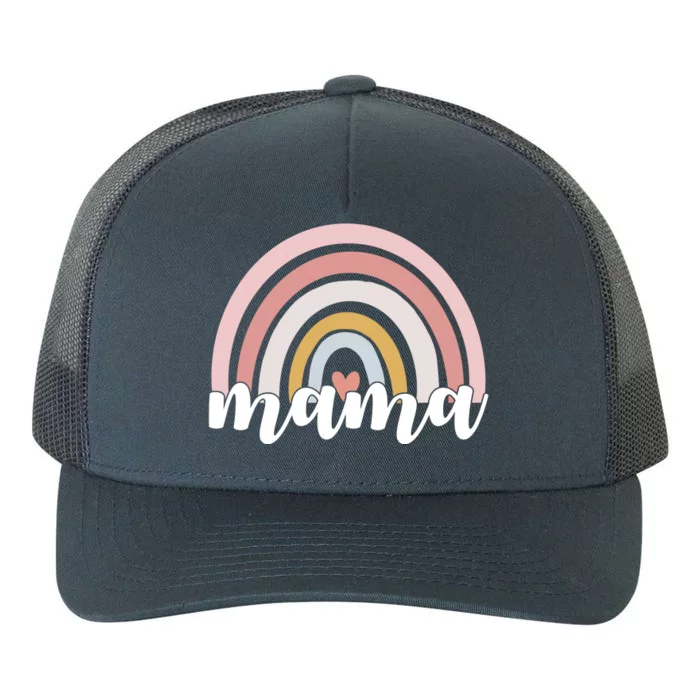 Retro Mama Pink Rainbow Cute Mothers Day Yupoong Adult 5-Panel Trucker Hat