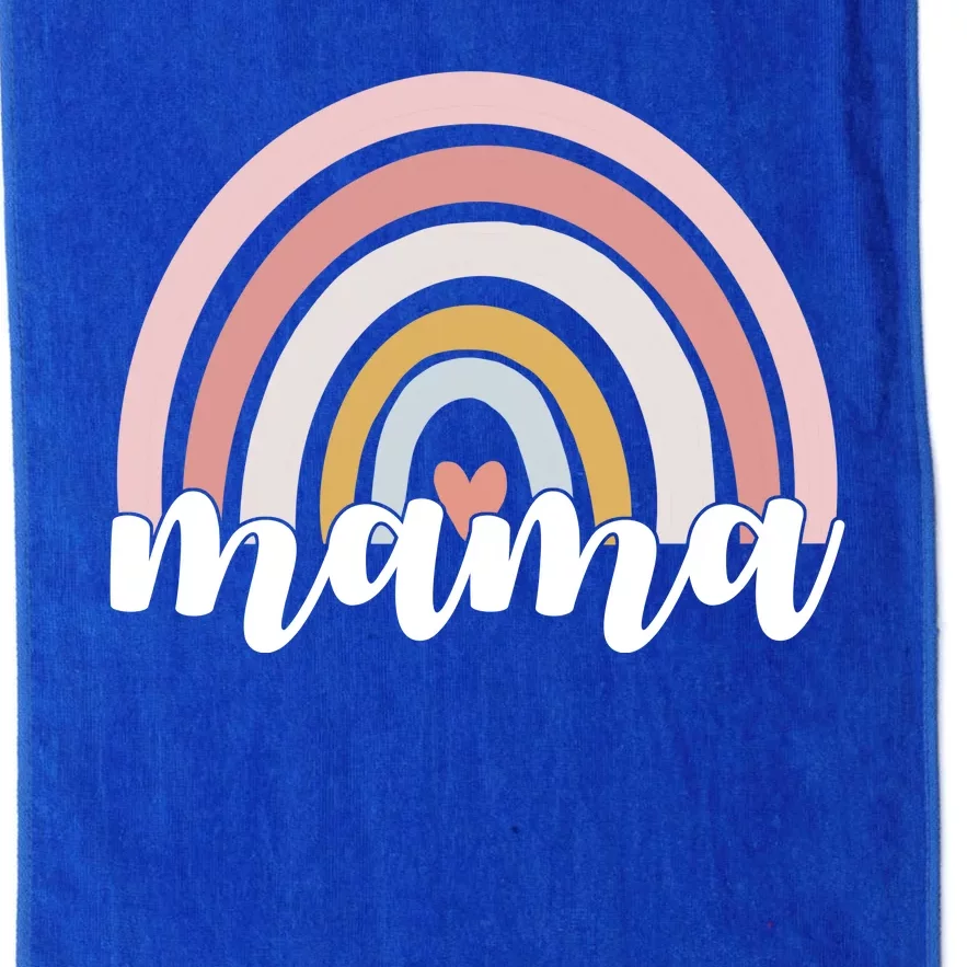 Retro Mama Pink Rainbow Cute Mothers Day Platinum Collection Golf Towel