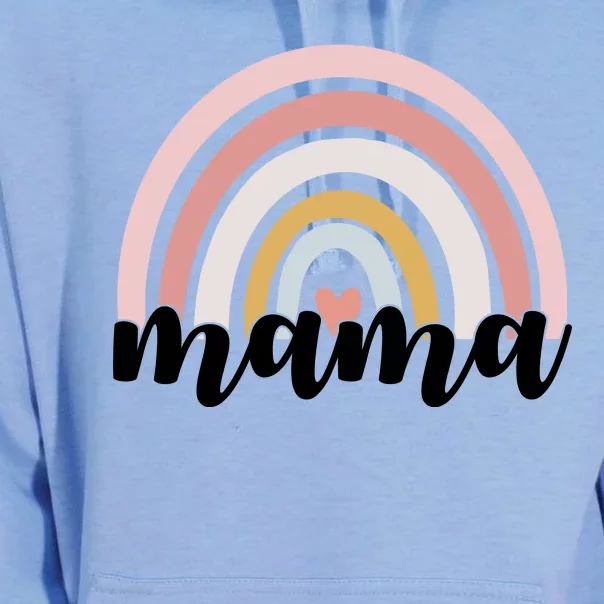 Retro Mama Pink Rainbow Cute Mothers Day Unisex Surf Hoodie