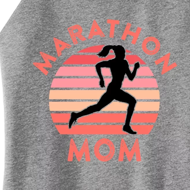 Running Mom Quote Marathon Mom Racing Racer Meme Gift Women’s Perfect Tri Rocker Tank