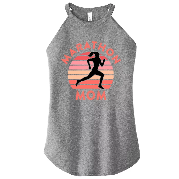 Running Mom Quote Marathon Mom Racing Racer Meme Gift Women’s Perfect Tri Rocker Tank