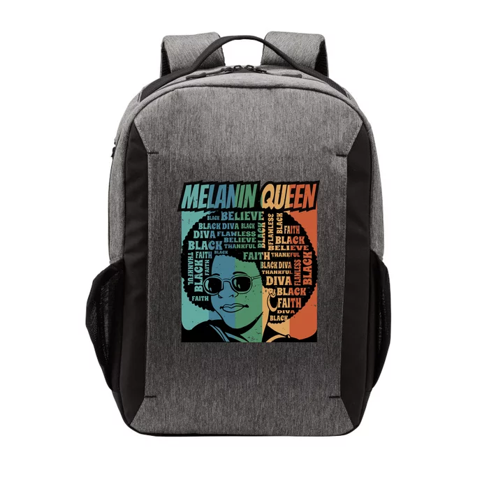 Retro Melanin Queen Quote Vector Backpack