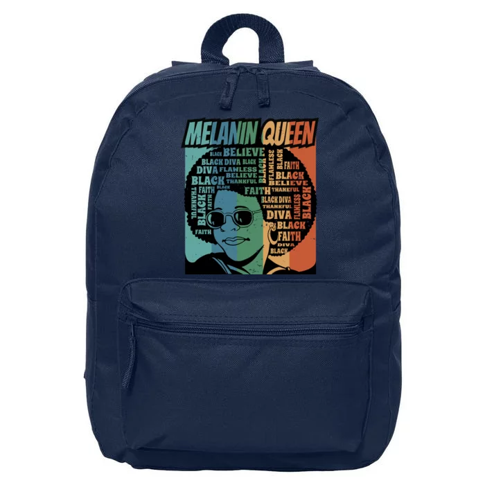 Retro Melanin Queen Quote 16 in Basic Backpack