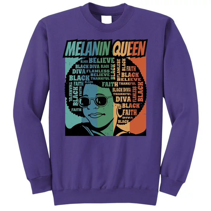 Retro Melanin Queen Quote Sweatshirt