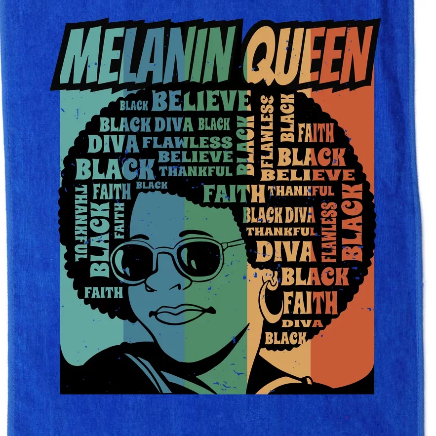 Retro Melanin Queen Quote Platinum Collection Golf Towel