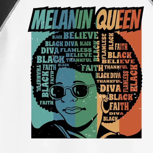 Retro Melanin Queen Quote Toddler Fine Jersey T-Shirt