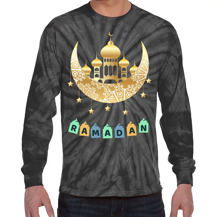 Ramadan Mubarak Ramadan Muslim Tie-Dye Long Sleeve Shirt