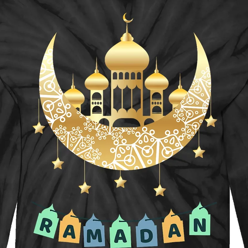 Ramadan Mubarak Ramadan Muslim Tie-Dye Long Sleeve Shirt