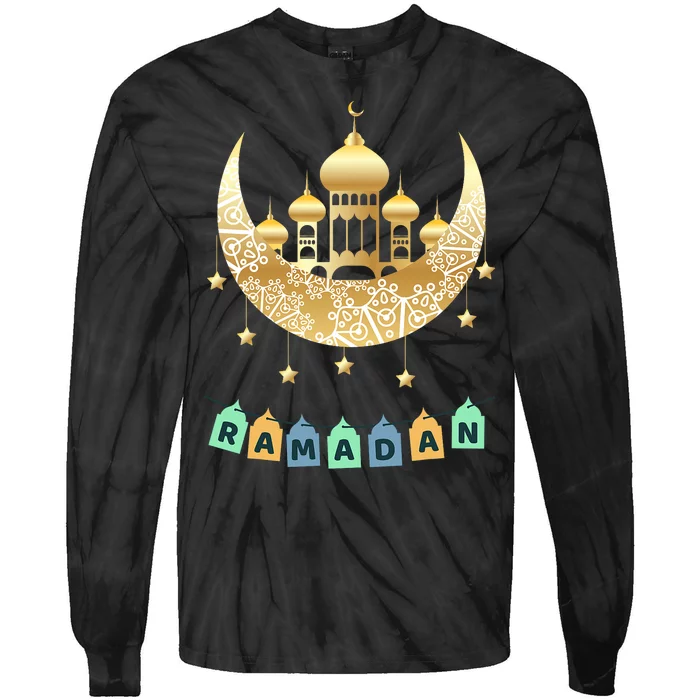 Ramadan Mubarak Ramadan Muslim Tie-Dye Long Sleeve Shirt