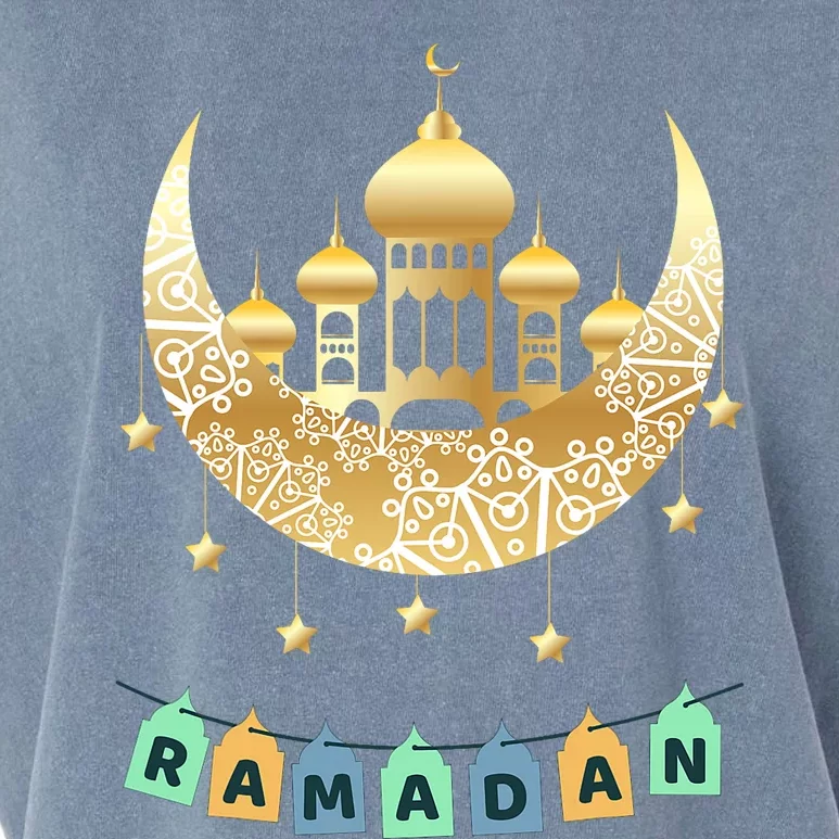 Ramadan Mubarak Ramadan Muslim Garment-Dyed Women's Muscle Tee