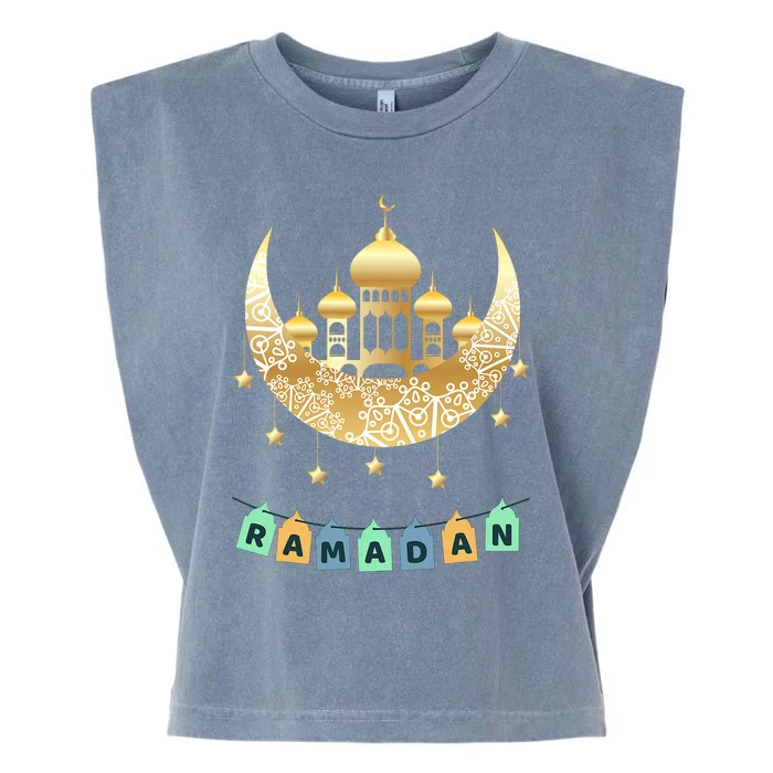 Ramadan Mubarak Ramadan Muslim Garment-Dyed Women's Muscle Tee