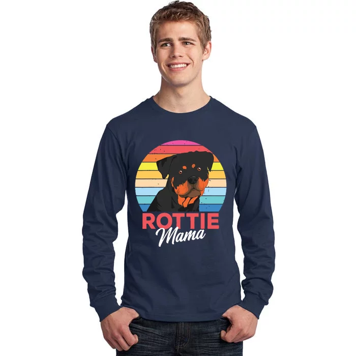 Rottie Mama Rottweiler Dog Mom Funny Mothers Day Gift Tall Long Sleeve T-Shirt