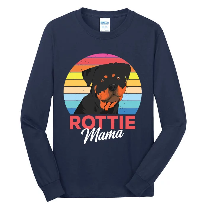 Rottie Mama Rottweiler Dog Mom Funny Mothers Day Gift Tall Long Sleeve T-Shirt