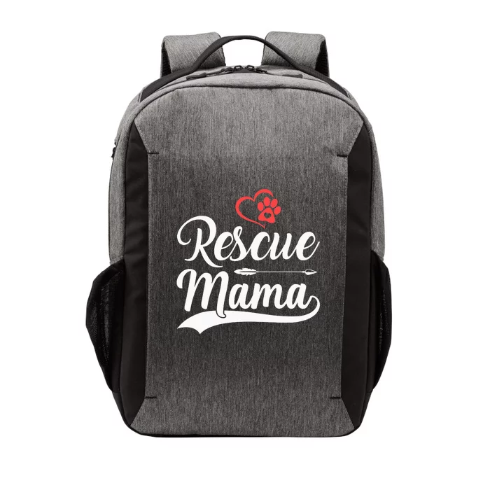 rescue mama rescue dog lover out rescue mom paw print Vector Backpack