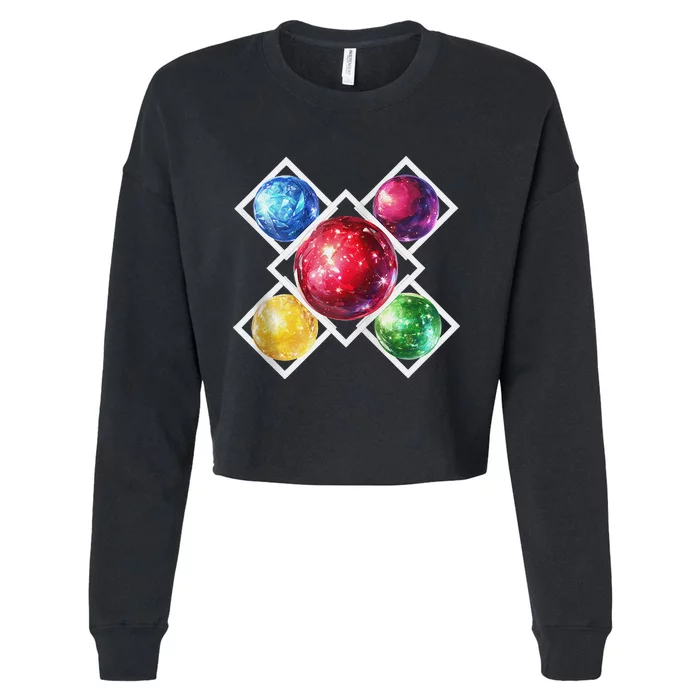 Rainbow Materia Cropped Pullover Crew