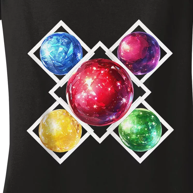 Rainbow Materia Women's V-Neck T-Shirt