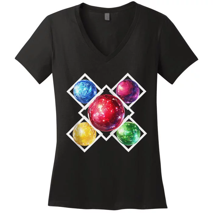 Rainbow Materia Women's V-Neck T-Shirt