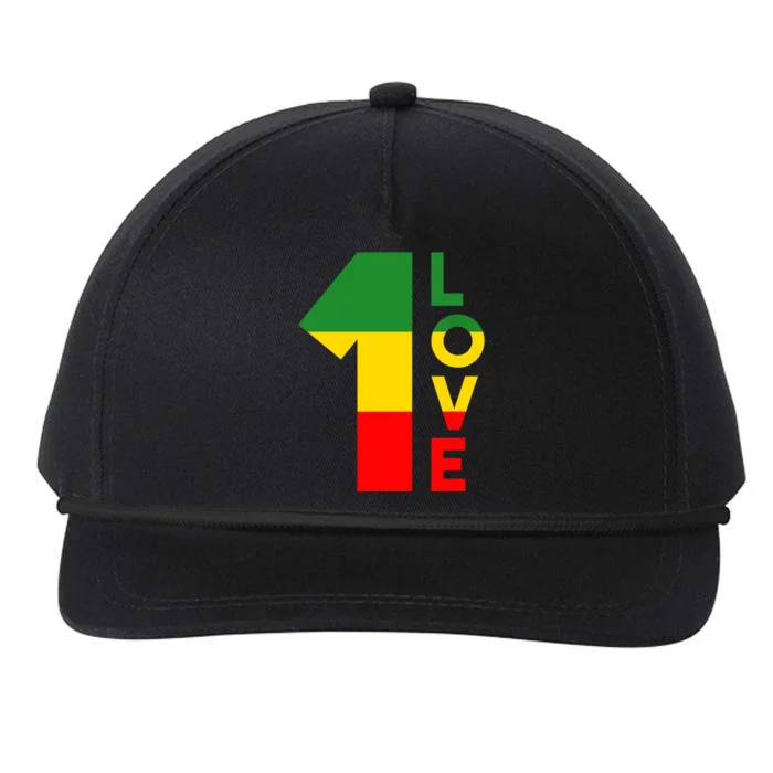 Reggae Music Rastafarian 1 Love Rasta Jamaica Snapback Five-Panel Rope Hat