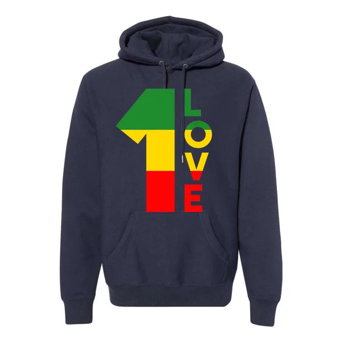 Reggae Music Rastafarian 1 Love Rasta Jamaica Premium Hoodie