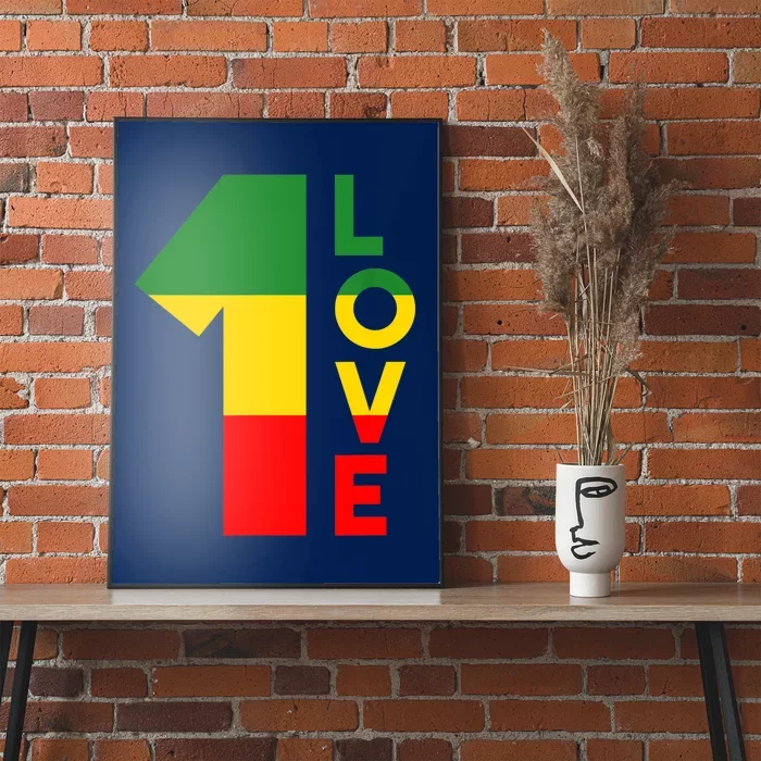 Reggae Music Rastafarian 1 Love Rasta Jamaica Poster