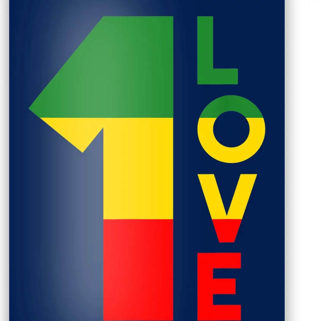 Reggae Music Rastafarian 1 Love Rasta Jamaica Poster