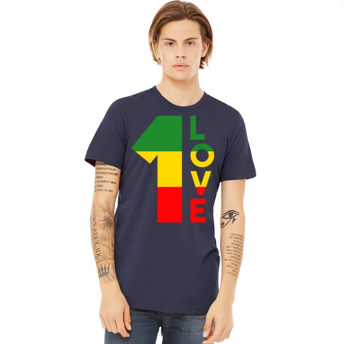 Reggae Music Rastafarian 1 Love Rasta Jamaica Premium T-Shirt