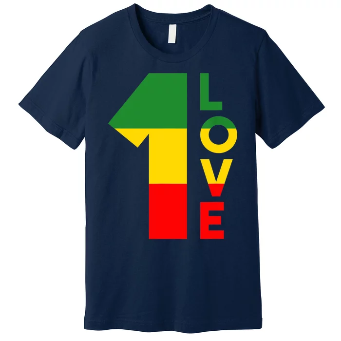 Reggae Music Rastafarian 1 Love Rasta Jamaica Premium T-Shirt