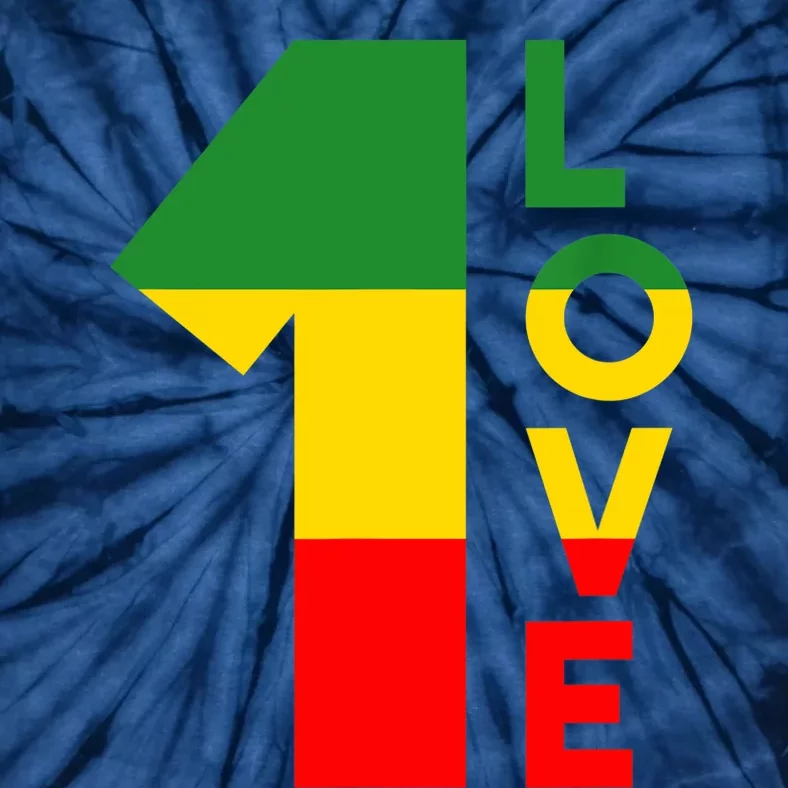 Reggae Music Rastafarian 1 Love Rasta Jamaica Tie-Dye T-Shirt