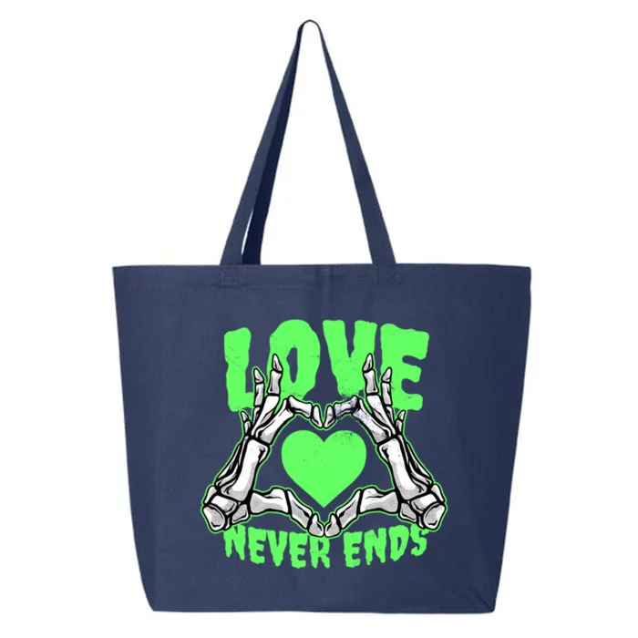 Rock Music Rocker Green Skeleton Hands Gift 25L Jumbo Tote