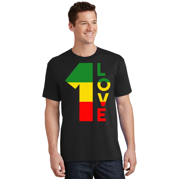 Reggae Music Rastafarian 1 Love Rasta Jamaica T-Shirt