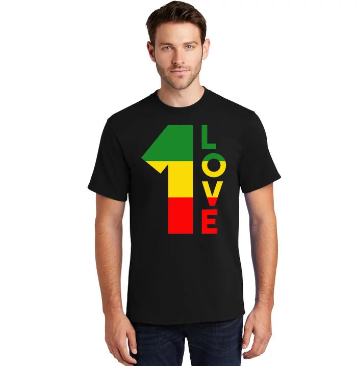 Reggae Music Rastafarian 1 Love Rasta Jamaica Tall T-Shirt