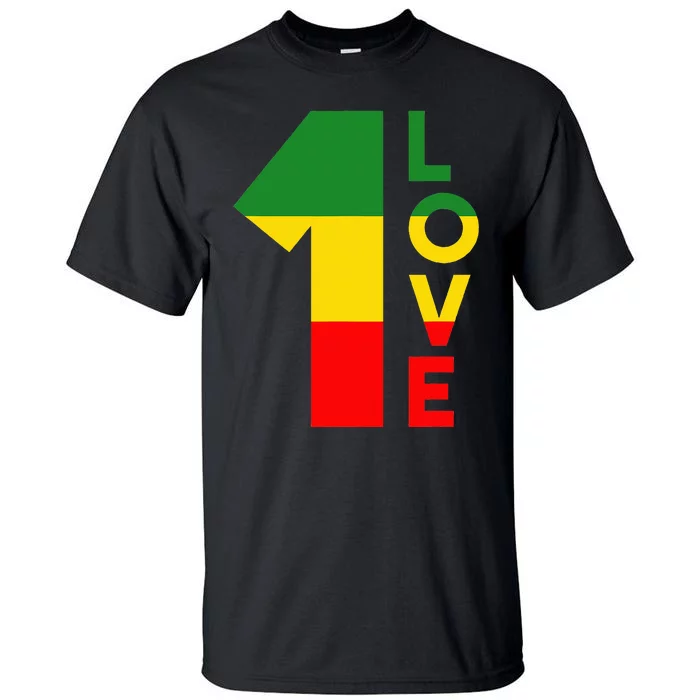 Reggae Music Rastafarian 1 Love Rasta Jamaica Tall T-Shirt