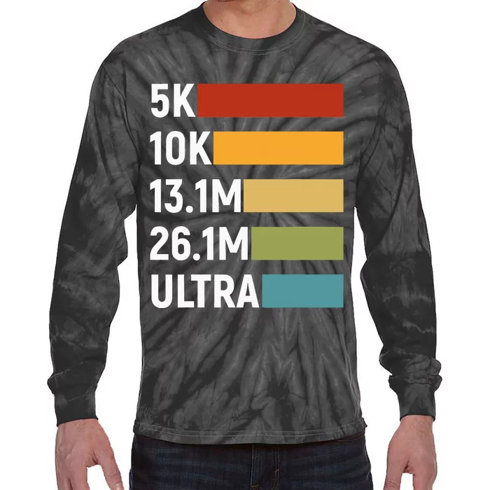 Running Marathon Runner Jogging Tie-Dye Long Sleeve Shirt