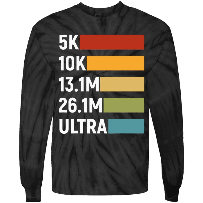 Running Marathon Runner Jogging Tie-Dye Long Sleeve Shirt