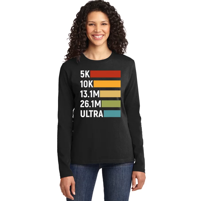 Running Marathon Runner Jogging Ladies Long Sleeve Shirt